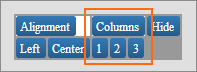 Picture of Store Editor Layout Toolbar Columns area