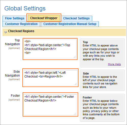 Picture of Checkout & Registration Manager Global Settings Checkout Wrapper dialog