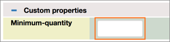 The Minimum-quantity field.