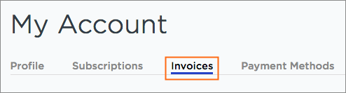 The Invoices tab.