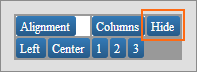 Picture of Store Editor Layout Toolbar Columns area.