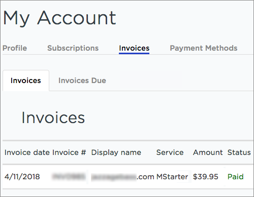 Your most recent invoice.