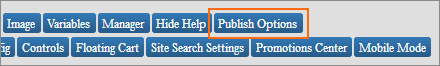 The Publish button.