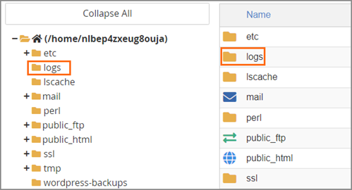 Log Folder.