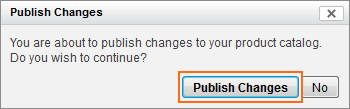 The Publish Changes button.