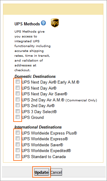 The official UPS methods