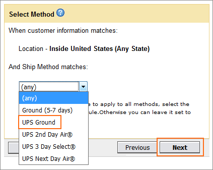 The Select Method page