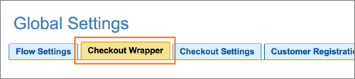 The Checkout Wrapper tab.