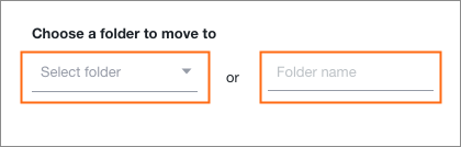 Select or create a new folder.