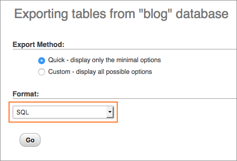 The Format pull-down menu.