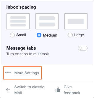 The More Settings link.