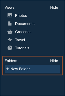 Select New Folder.