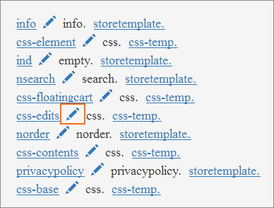 The Edit icon next to css-edits