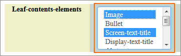 The Leaf-contents-elements&nbsp;field