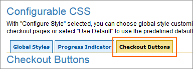 The Checkout Buttons tab