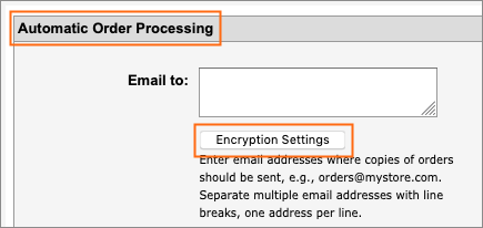 The Encryption Settings button.