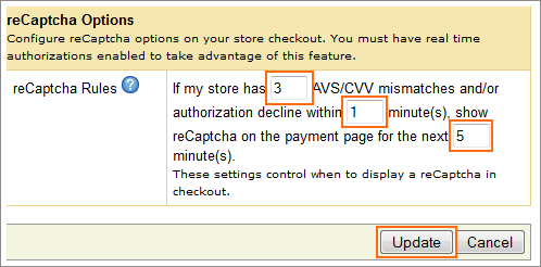 The ReCaptcha Settings dialog.