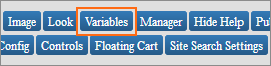 The Variables button