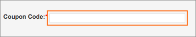 The Coupon Code field.