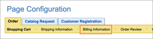 The Billing Information link.