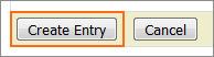 The Create Entry button.