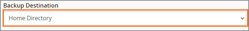 Backup Destination is Home Directory