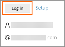 WordPress Log in Button.