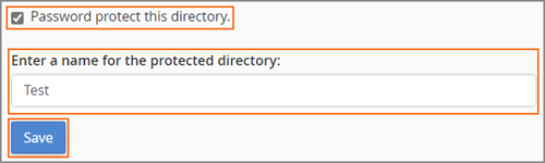 The Password protect checkbox and Save button under Security Settings.