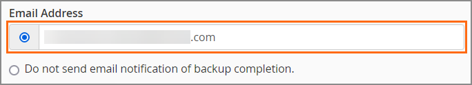 Backup Email Notification