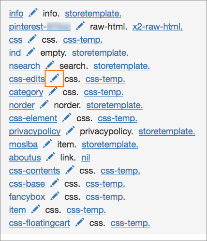 The edit icon next to css-edits.