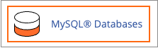 The MySQL Databases link under Databases.