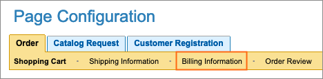 The Billing&nbsp;Information link.