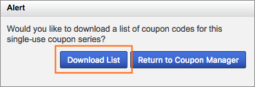 The Download List button.