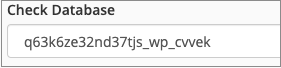 The Check Database dropdown under Modify Databases.