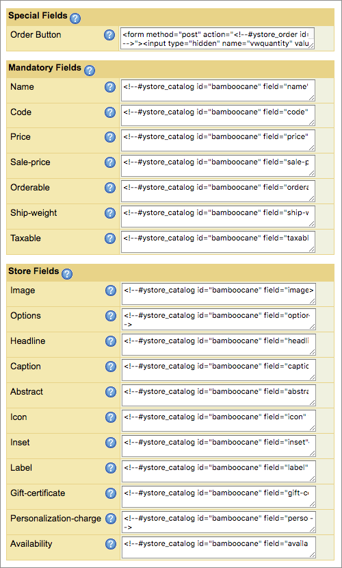 Store Tags for a specific item.