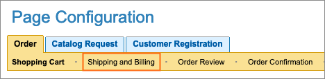 The Shipping and Billing link.