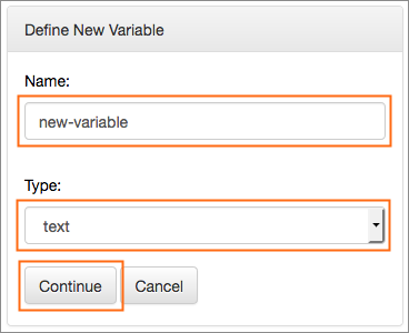 The Define New Variable dialog.