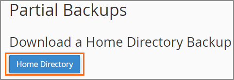 Partial Backup for Home Directory