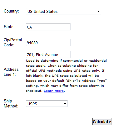 The Shipping & Tax Test