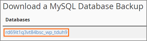 Partial Backups for MySQL Database