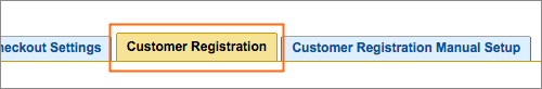 The Customer Registration tab.