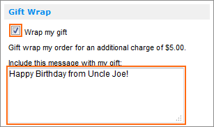 Picture of Checkout Gift Wrap option