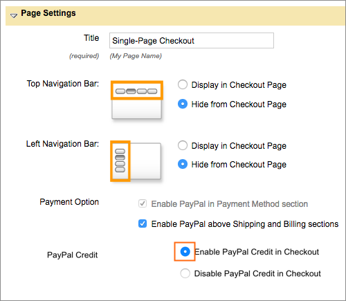 Enable PayPal Credit in Checkout.