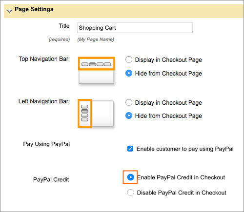 Enable PayPal Credit in Checkout.