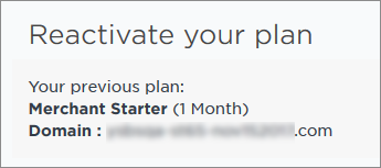 This page is titled Reactivate your plan.