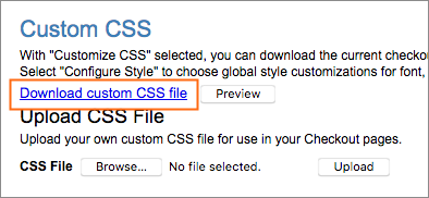 Download the custom CSS file.