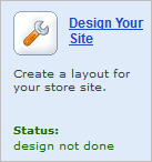 Open for Business - Design Your Site button