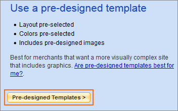 Select Pre-designed Templates