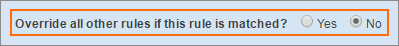 The Override rule option.