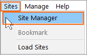 The Site Manager Menu